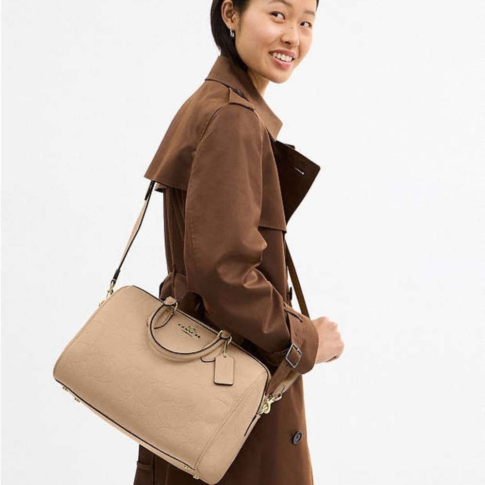 Coach Rowan Large Satchel Bag In
Signature Leather NEW - Picture 2 of 7